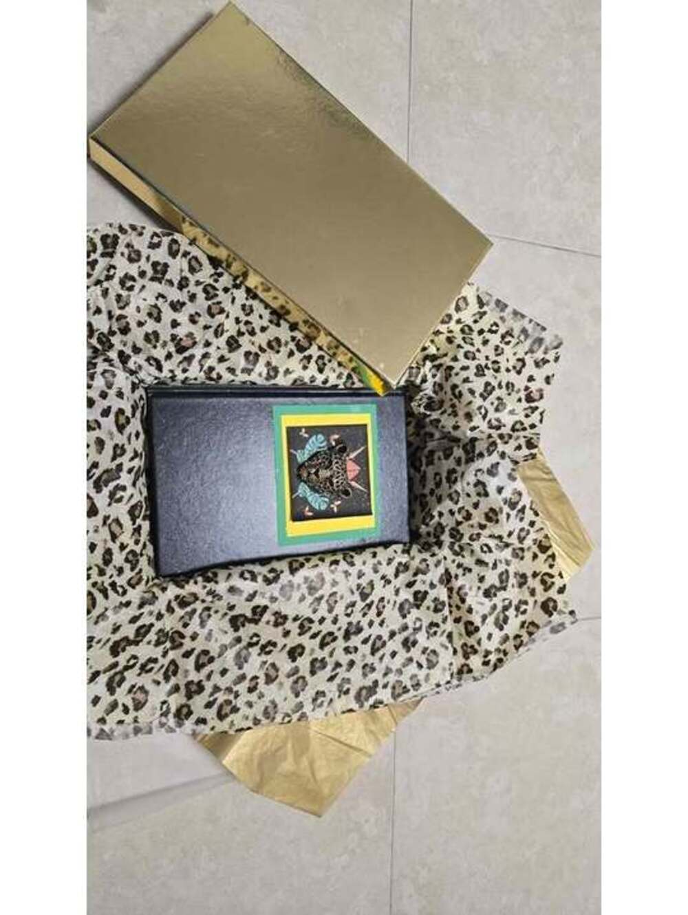 New Luxury Black Notebook Journal with Leopard Gift Box